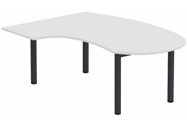 Gamme K3 - Plans compacts - K3 compact 90° manager 190x141x104x60cm, plateau blanc, structure anthracite