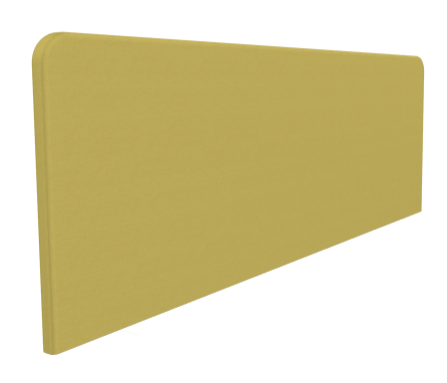 PANNEAUX ECRANS POUR BUREAU DROIT SOLO - Pour bureaux largeur 160 cm - Panneau-écran frontal super acoustique pour poste seul Longueur 160cm. Hauteur 59.5 / 53cm Pinces Blanches Tissu Synergy Jaune