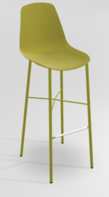 CHAISES ET TABOURETS - Pour tables hauteurs 105 ou 110 cm - DIXIE Chaise haute L.44xP.52xH.117cm-hauteur assise 80cm.