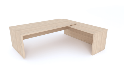 Gamme X5 - Tables de Bureau avec retour - X5- Plan Manager 200x100cm avec retour mur débordant (encombrement 230x200cm)