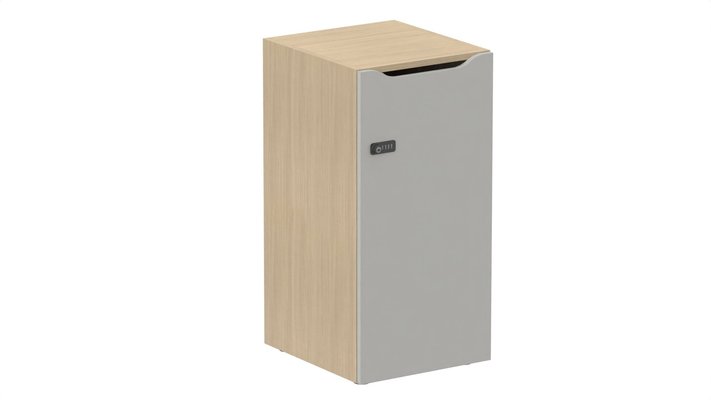 CASIERS - 1 case - Meuble à cases H.92xL.45xP.50cm - 1 case H86cm. porte avec découpe en partie haute. serrure à code