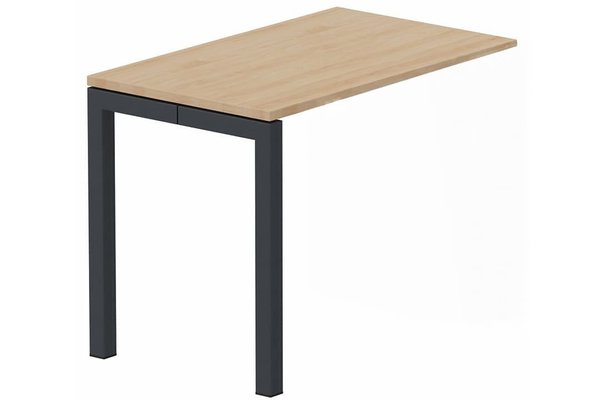 TABLES DE FORMATION - Composables piétement "Arche" - Module composable pied arche L.120xP.60cm, suivant, plateau hêtre, structure anthracite