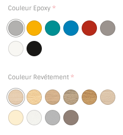 SCOLAIRE - Apprendre - Table TAGE plat. ép.21 mm strat. chant bois pièt. époxy - 70x50 cm - T6