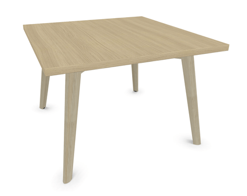 TABLES BASSES - Pieds bois - MELODY table basse carrée 70x70cm, hauteur 48cm, chêne blanchi, piètement bois