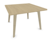 MELODY table basse carrée 70x70cm, hauteur 48cm, chêne blanchi, piètement bois
