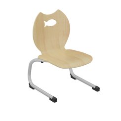 SCOLAIRE - Decouvrir - Chaise GIPSY II coque Poisson bois Blueprotech® pièt. alu époxy - T1
