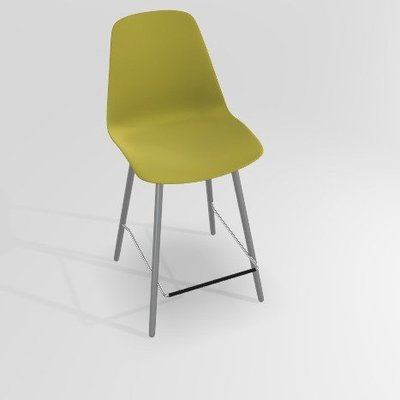 CHAISES ET TABOURETS - Pour tables hauteur 90 cm - PETALE Chaise haute L.46xP.51.5xH.101.5cm-hauteur assise 65.5cm