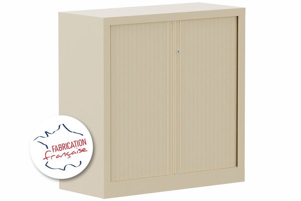 [Pas de famille] - [Pas de sous famille] - Armoire à rideaux H100xL100cm 2 tablettes
