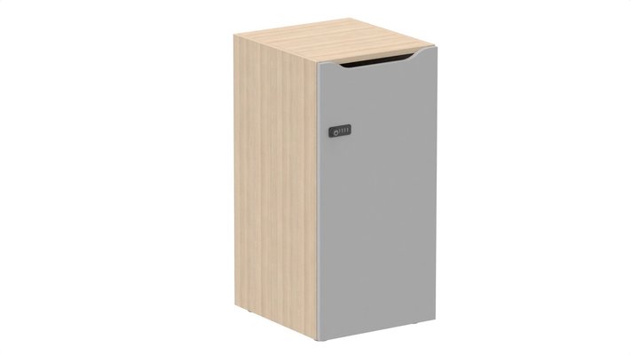 CASIERS - 1 case - Meuble à cases H.92xL.45xP.50cm - 1 case H86cm. porte avec découpe en partie haute. serrure à code