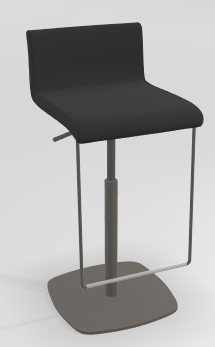 CHAISES ET TABOURETS - Réglables en hauteur - COCKTAIL Tabouret -Finitions : MOSAIC BLACK (M301) / PIETEMENT EPOXY : structure coloris BRUN FONCE MAT (EP88)