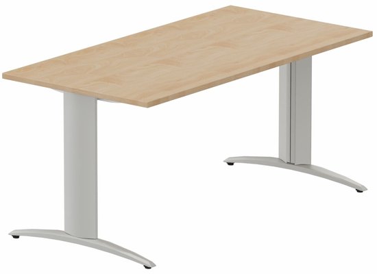 TABLES DE FORMATION - Composables piétement "i" - Module composable pied i, L.180xP.80cm, départ, plateau hêtre, structure aluminium, plateau hêtre, structure aluminium
