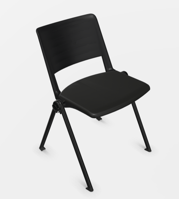 FAUTEUILS/POUFS - 4 pieds - LEO Chaise 4 pieds. époxy coloris noir