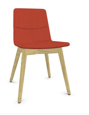 FAUTEUILS/POUFS - 4 pieds bois - MELODY chaise 4 pieds bois frêne naturel