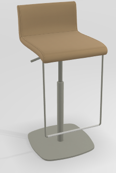 CHAISES ET TABOURETS - Réglables en hauteur - COCKTAIL Tabouret -Finitions : MOSAIC GOLD (M314) / PIETEMENT EPOXY : structure coloris TAUPE MAT (EP87)