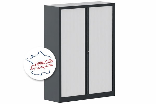 [Pas de famille] - [Pas de sous famille] - Armoire à rideaux H160xL120cm 3 tablettes