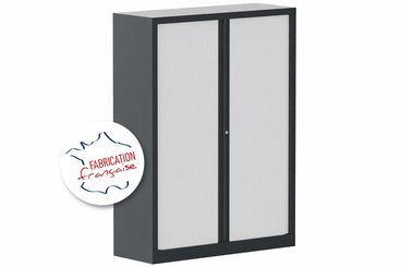 [Pas de famille] - [Pas de sous famille] - Armoire à rideaux H160xL120cm 3 tablettes