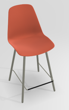 CHAISES ET TABOURETS - Pour tables hauteur 90 cm - PETALE Chaise haute L.46xP.51.5xH.101.5cm-hauteur assise 65.5cm