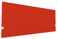 SECRET Panneau-écran acoustique H74cm pour poste solo L.160cm. 2 faces tissu LUCIA coloris rouge. pinces de fixation réglables en hauteur coloris aluminium