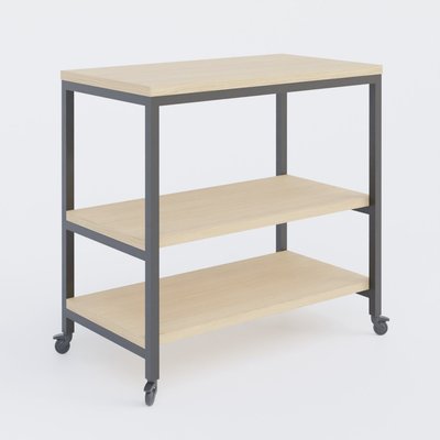 [Pas de famille] - [Pas de sous famille] - Desserte sur patin hauteur 72 cm largeur 80cm profondeur 42cm sur roulettes.