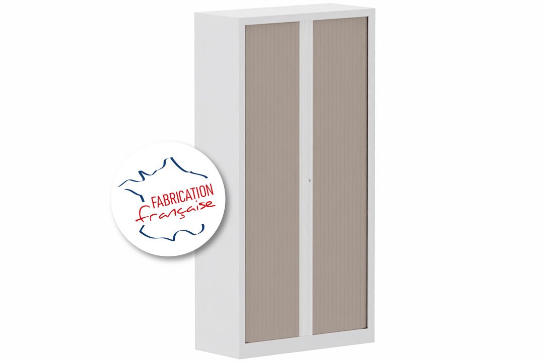 Armoire à rideaux H198xL100cm 4 tablettes