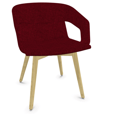 FAUTEUILS/POUFS - 4 pieds bois - MELODY fauteuil 4 pieds bois frêne naturel