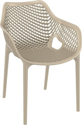 POLYPROPYLENE - FAUTEUILS  - BAHIA XL- Fauteuil en polypropylène renforcé fibre de verre-Finition Taupe (PTA)