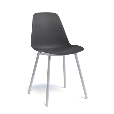 CHAISES ET TABOURETS - Pour tables standards, ht 75 cm, piétement 4 pieds - PETALE Chaise L.44xP.53.5xH.80.5cm-hauteur assise 47cm