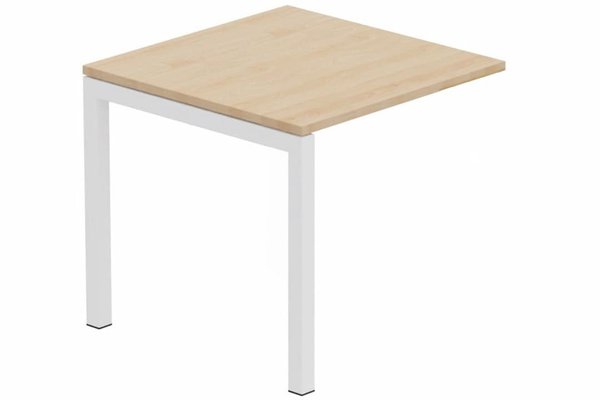 TABLES DE FORMATION - Composables piétement "Arche" - Module suivant table composable 80x80cm hêtre/ blanc