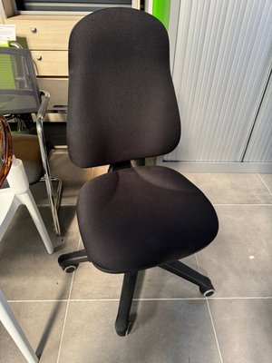 DESTOCKAGE - Sièges & Fauteuils - Fauteuil de travail assise et dossier en tissu noir