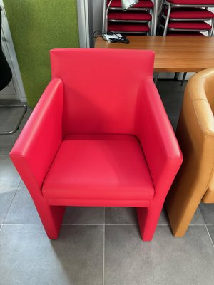 DESTOCKAGE - Sièges & Fauteuils - Chauffeuse revêtement PVC rouge