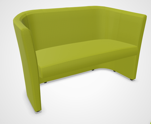 CANAPES - 2 places - CLUB fauteuil 2 places. simili cuir vert clair -