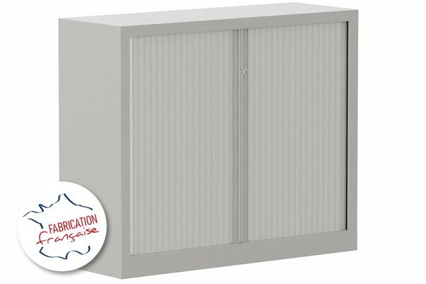 [Pas de famille] - [Pas de sous famille] - Armoire à rideaux H100xL120cm 2 tablettes