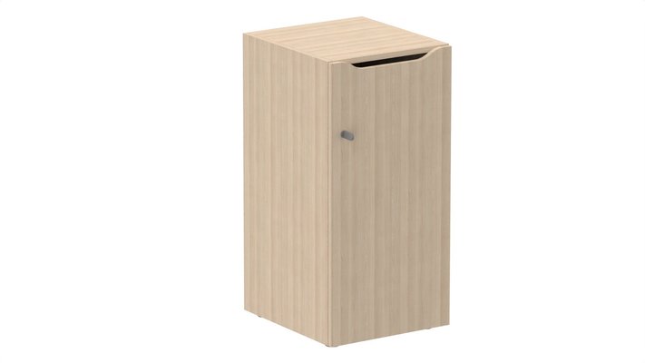 BUREAU - PACK - Meuble à cases H.92xL.45xP.50cm - 1 case H86cm- porte avec découpe en partie haute. serrure à clé