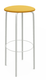 HOP Tabouret -Hauteur 80cm -Finitions: revêtement Mosaic jaune; / PIETEMENT EPOXY : BLANC MAT (EP91)