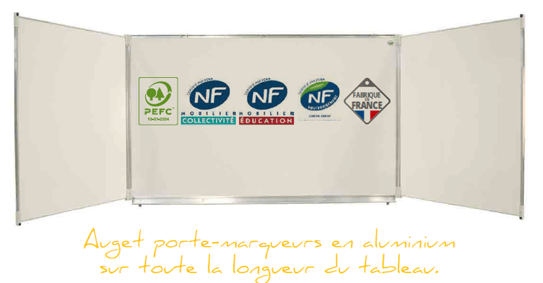 [Pas de famille] - [Pas de sous famille] - TRIPTYQUE tableau en émail H.100xL.200cm (largeur totale volets ouverts : L.400cm) PRIX HORS INSTALLATION