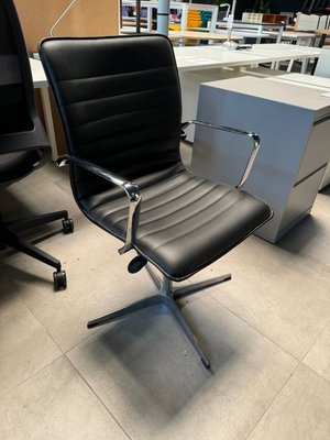 DESTOCKAGE - Chaise - Siège visiteur giratoire noire