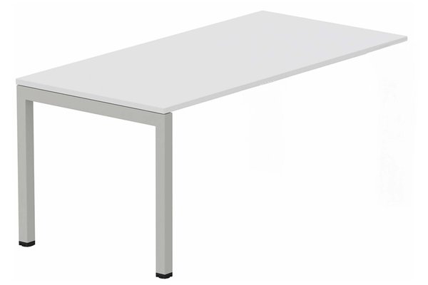 TABLES DE FORMATION - Composables piétement "Arche" - Module suivant table composable 140x80cm blanc/ aluminium - sur délai