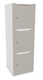 Meuble à cases H.137xL.45xP.50cm - 3 cases H43cm. portes avec découpe en partie haute. serrure à clé