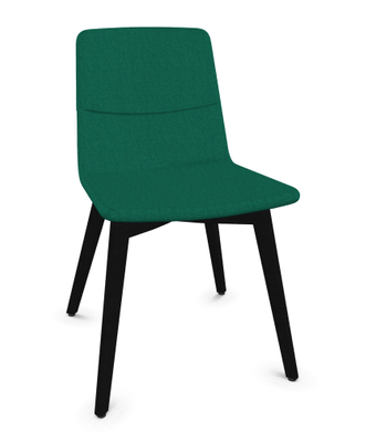 FAUTEUILS/POUFS - 4 pieds bois - MELODY chaise 4 pieds bois frêne teinté noir