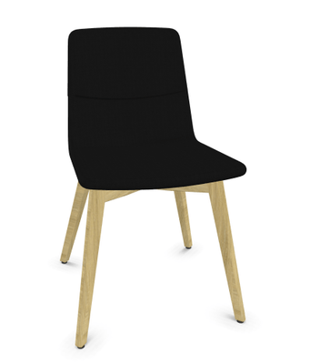 FAUTEUILS/POUFS - 4 pieds bois - MELODY chaise 4 pieds bois frêne naturel