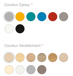 SCOLAIRE - Apprendre - Table TAGE HR plat. ép.21 mm strat. chant ABS arrondis pièt. époxy - 130x50 cm - T3 à T6