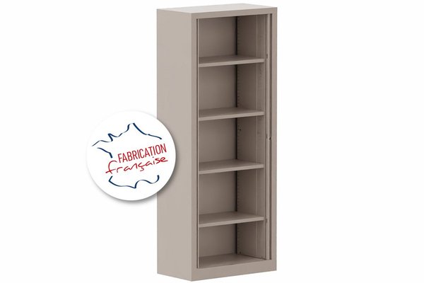 [Pas de famille] - [Pas de sous famille] - Armoire à rideaux H198xL80cm 4 tablettes