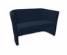 CLUB canapé 2 places, tissu STEP coloris bleu foncé