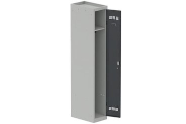 VESTIAIRES MONOBLOC CONFORT - Industrie propre - Vestiaire industrie propre 1 porte (fermeture cadenas) H180xL30xP50cm coffre gris clair/ porte(s) Anthracite