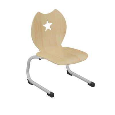 SCOLAIRE - Decouvrir - Chaise GIPSY II coque Étoile bois Blueprotech® pièt. alu époxy - T1