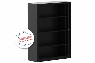[Pas de famille] - [Pas de sous famille] - Armoire à rideaux H160xL120cm 3 tablettes