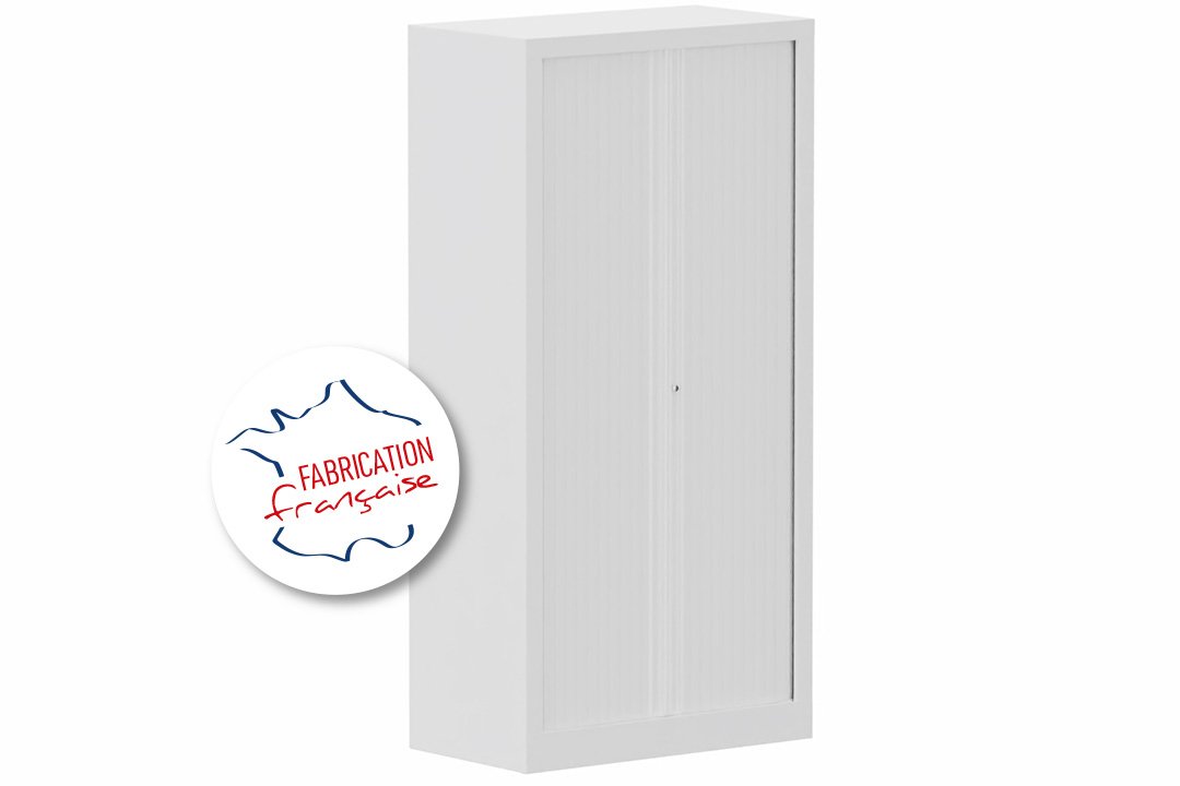 Armoire à rideaux H136xL120cm 3 tablettes