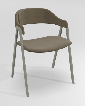 CHAISES ET TABOURETS - Pour tables standards, ht 75 cm, piétement 4 pieds - POPEYE Chaise L.53xP.43xH.77.5cm-hauteur assise 46cm