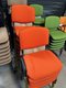 Chaise Joker Eco structure 4 pieds noir assise et dossier orange
