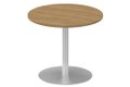 Table ronde diamètre 90cm sur pied colonne noyer /aluminium